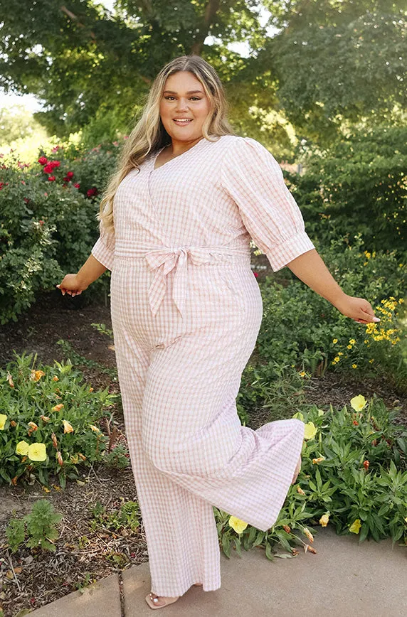 Inverness Pink Gingham Jumpsuit - DM Exclusive - Nursing Friendly