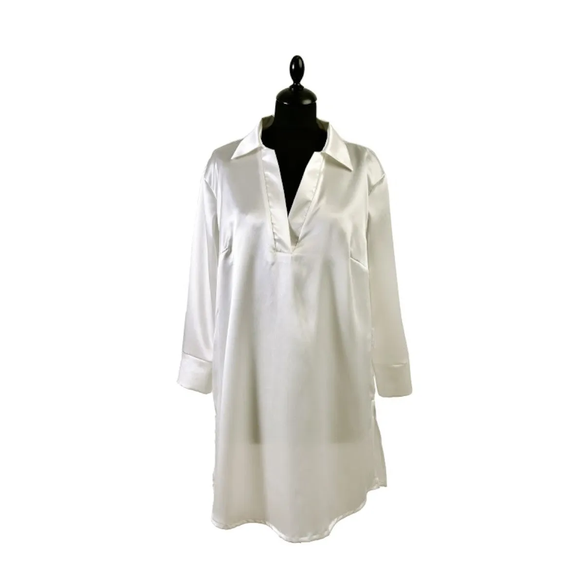 Ivory Pure Mulberry Silk Ladies Nightshirt