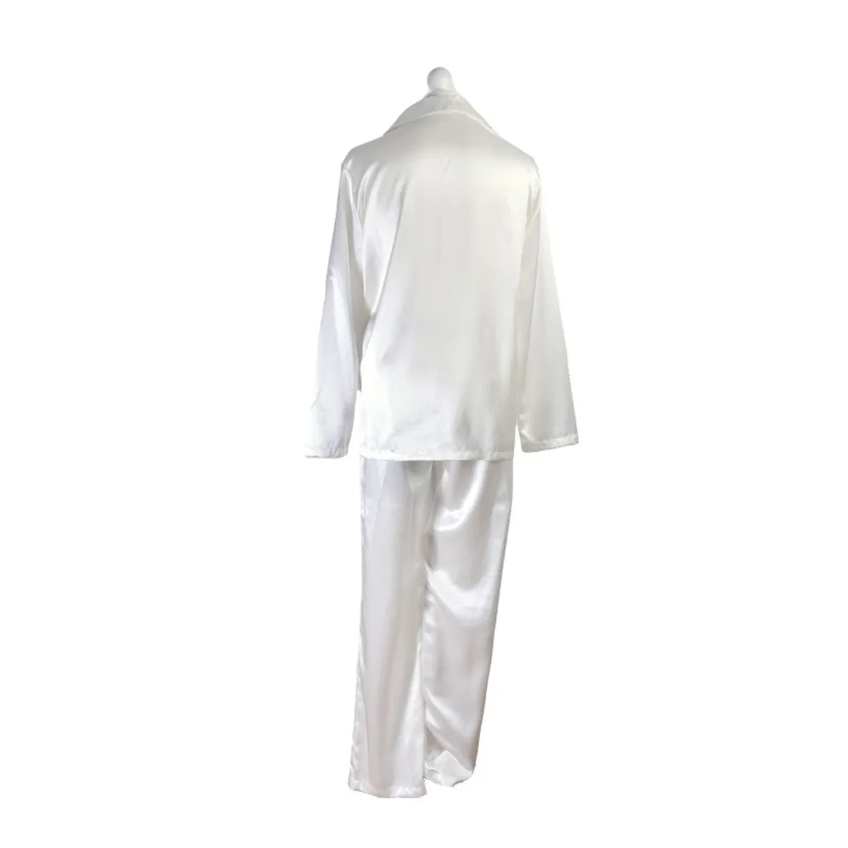 Ivory Pure Mulberry Silk Men's Long Pyjama Set