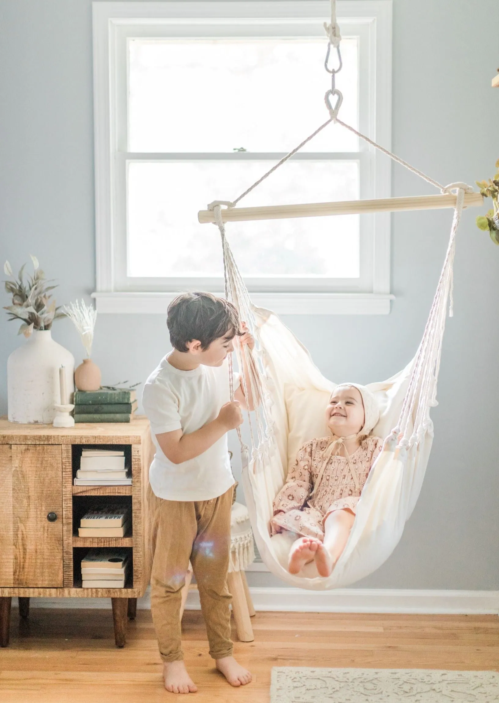 Junior Classic White Hammock Chair Swing  | CLASSIC Jr.