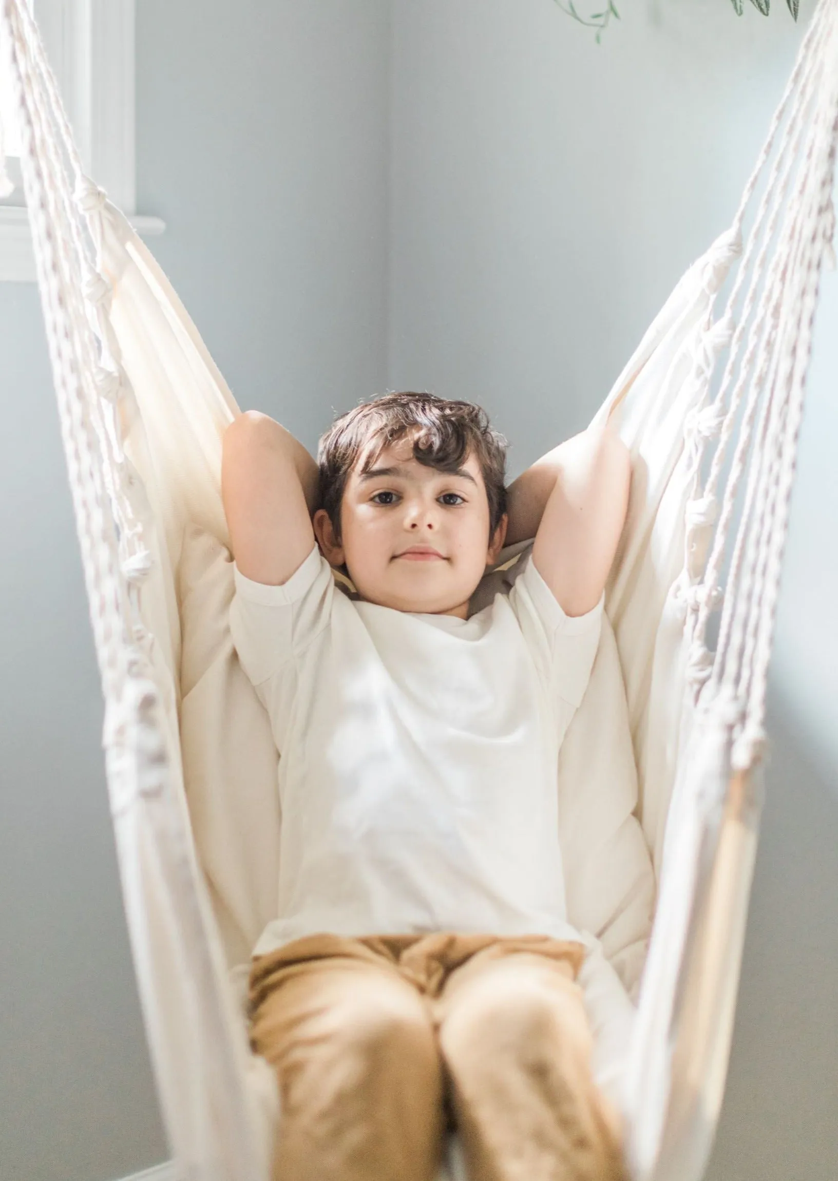 Junior Classic White Hammock Chair Swing  | CLASSIC Jr.