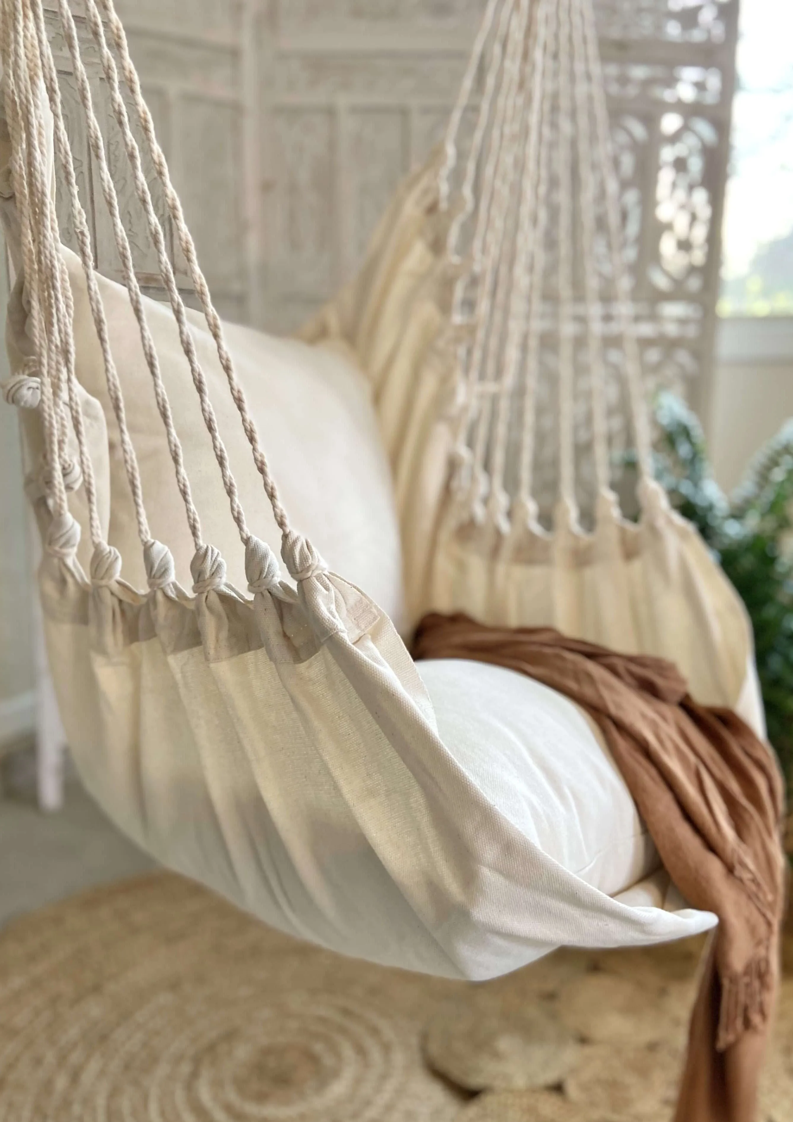 Junior Classic White Hammock Chair Swing  | CLASSIC Jr.