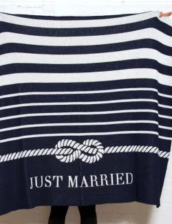 Just Married Nautical Eco-Conscious Throw