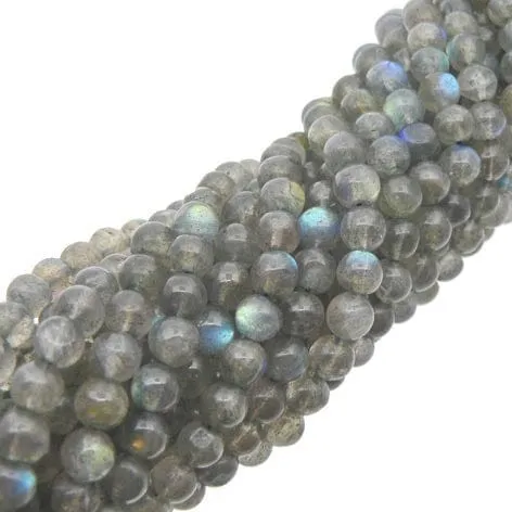 Labradorite 4mm Round Beads 15" Strand