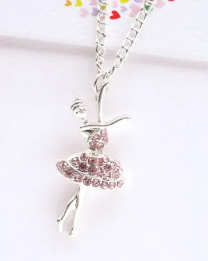 Lauren Hinkley Pink Ballerina Necklace Boxed