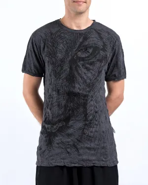 Mens Lions Eye T-Shirt in Black