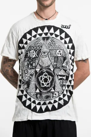 Mens Pyramid Eye T-Shirt in White