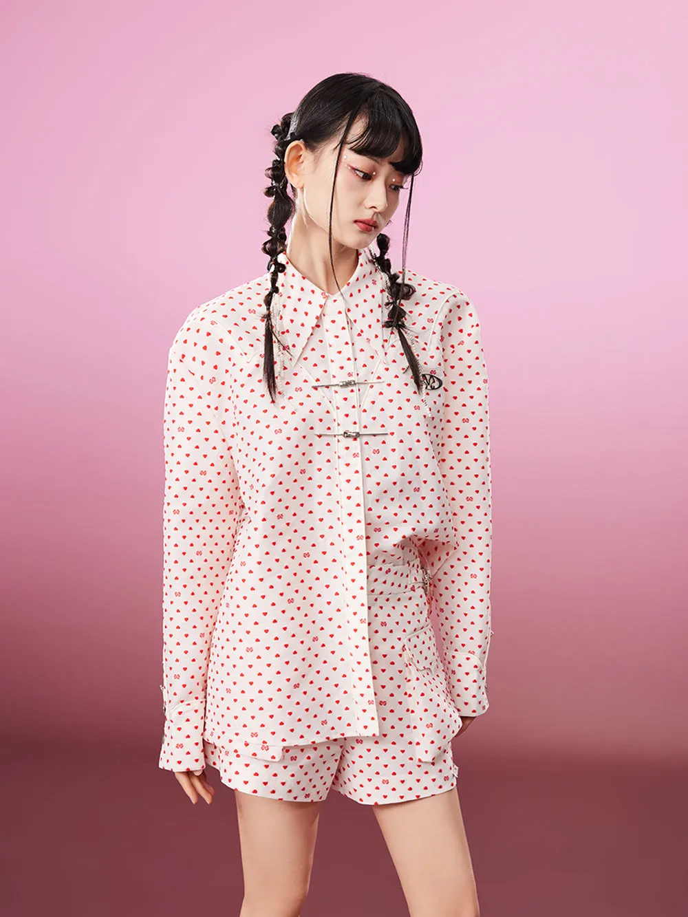 MUKZIN Polka Dot Embroidery Long-sleeved Elegant All-match Shirts