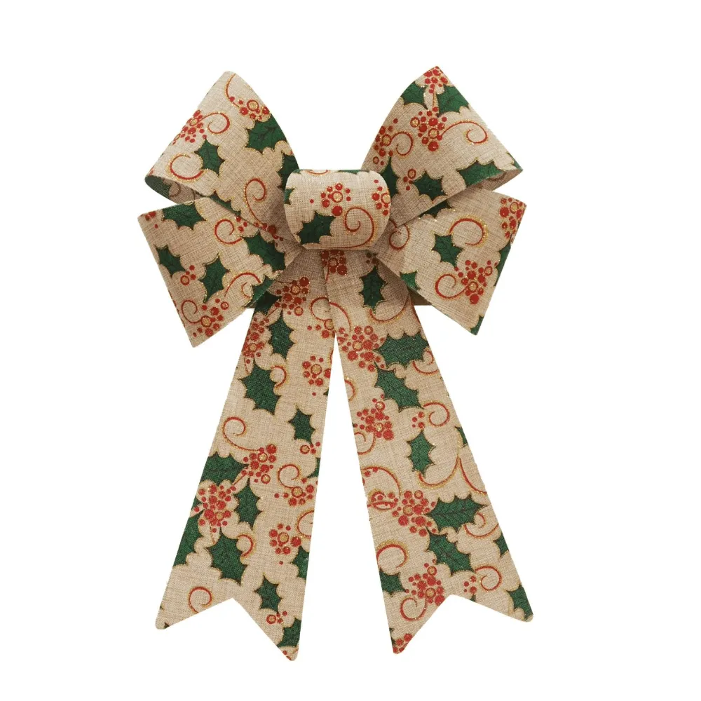 Natural Country Bow Printed Asst