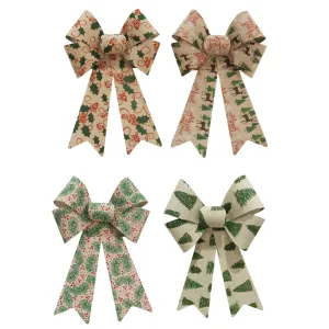 Natural Country Bow Printed Asst