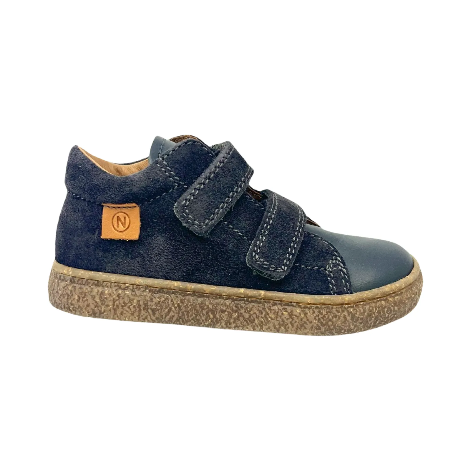 Naturino Gray Suede Double Velcro Sneaker - Albus