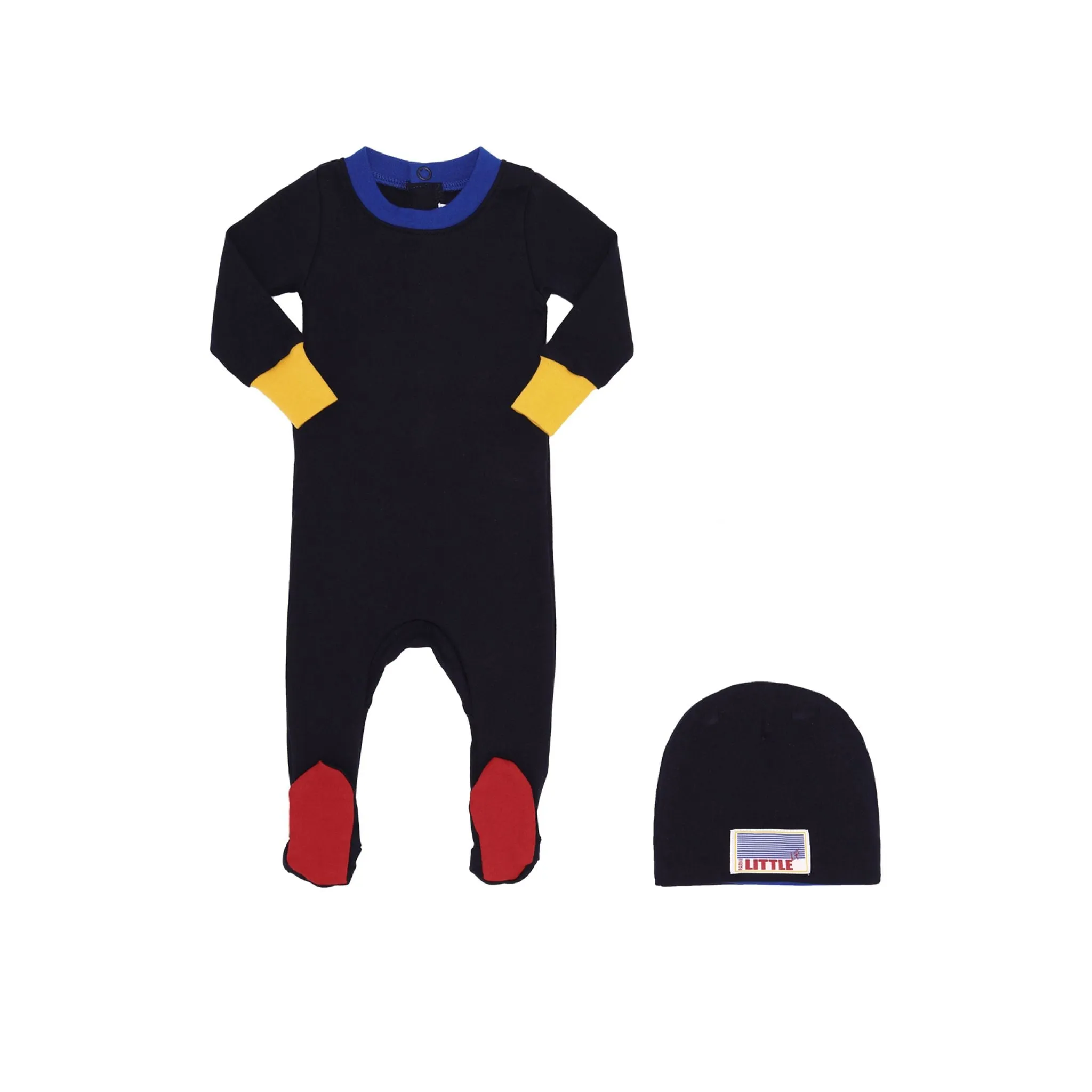 Navy and Blue Colorblock Footie