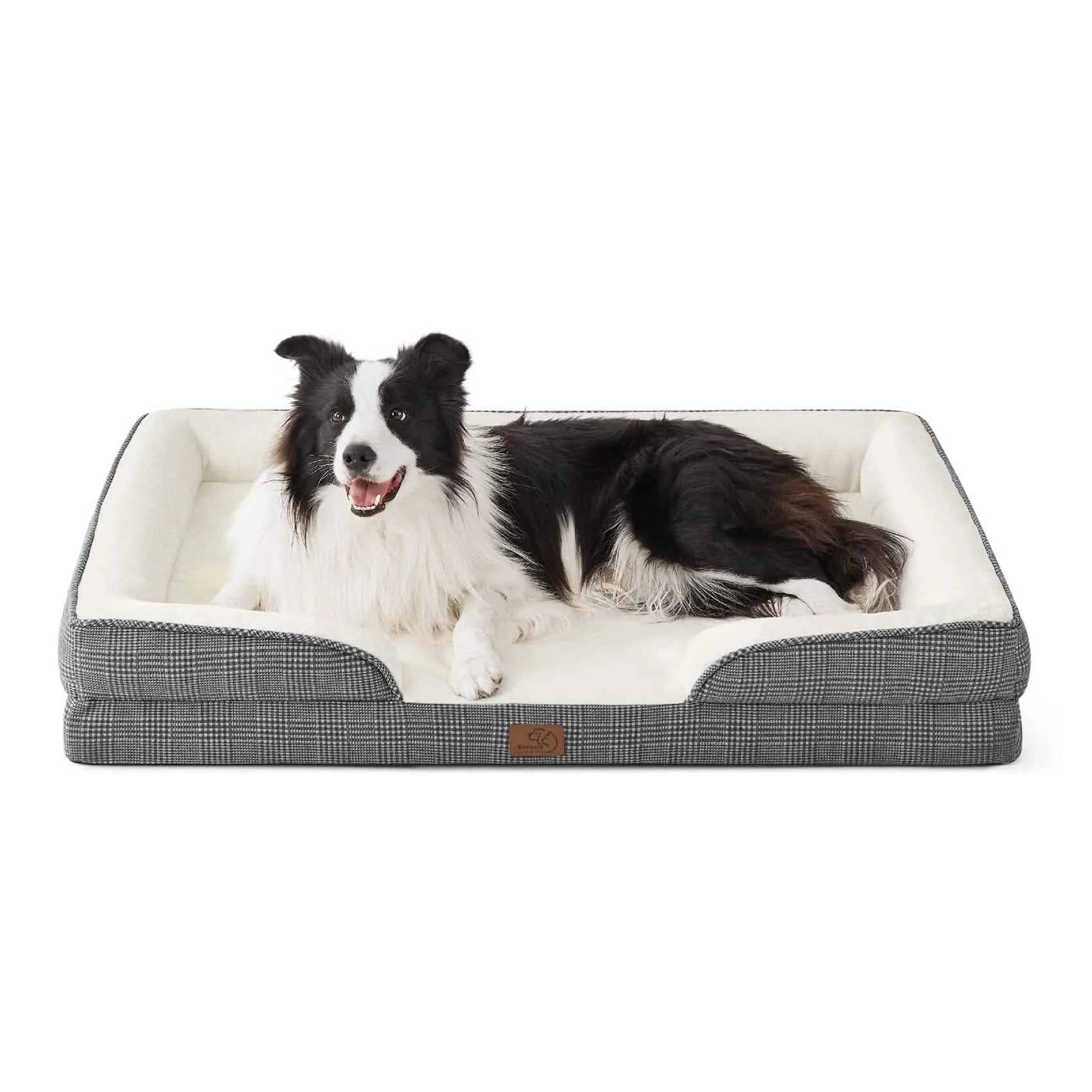 Orthopedic Checks Flannel Dog Sofa