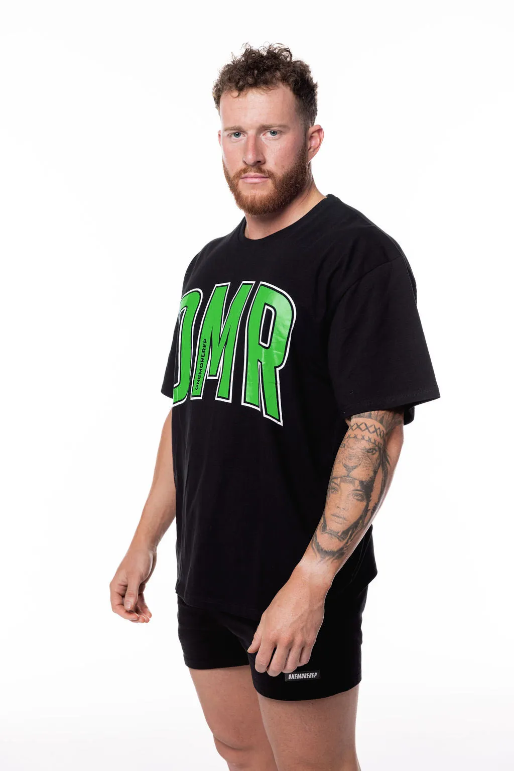 Oversized Pump Tee Black/Apple Green