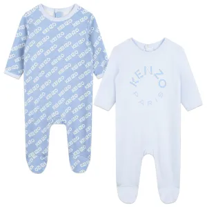 Pale Blue 2 Footies Set