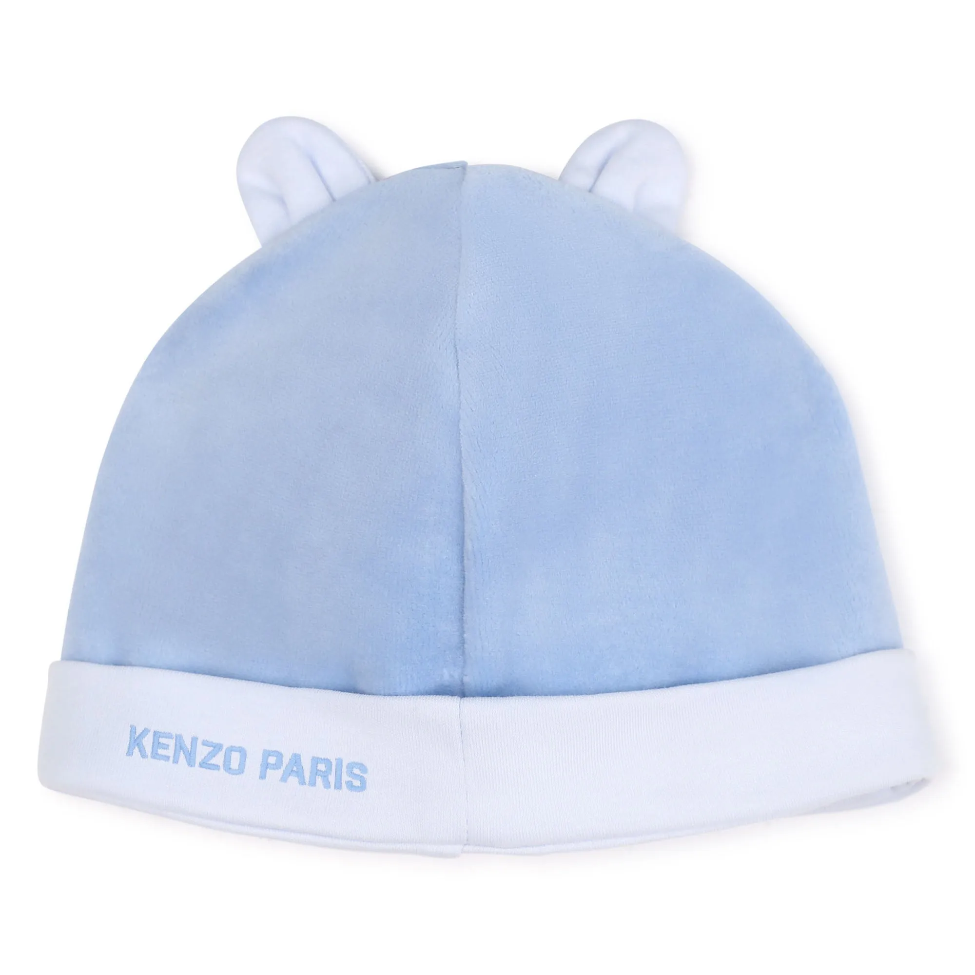 Pale Blue Velour Footie   Hat   Bib Set