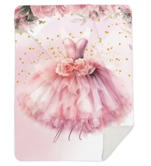 Personalised Ballerina Tutu Fleece Blanket