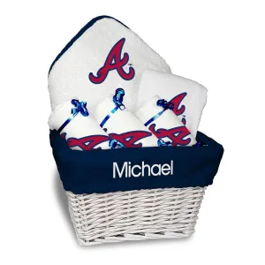 Personalized Atlanta Braves Medium Basket - 6 Items