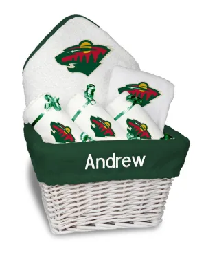 Personalized Minnesota Wild Medium Basket - 6 Items