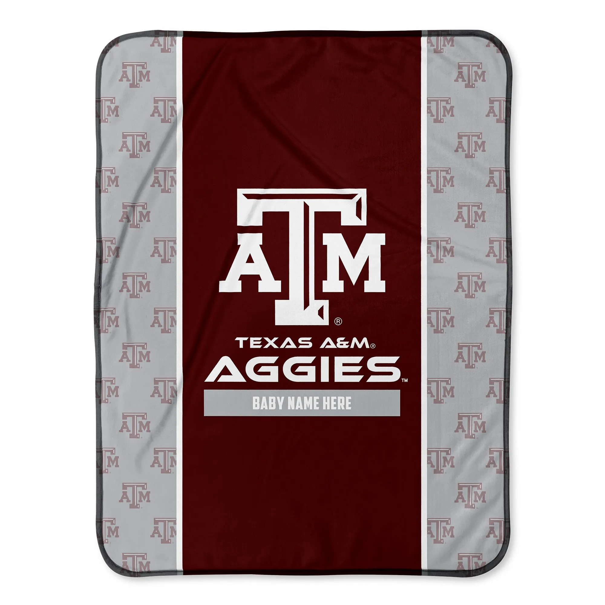 Personalized Texas A&M Aggies Icon Baby Pixel Fleece Blanket