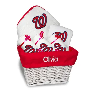 Personalized Washington Nationals Medium Basket - 6 Items