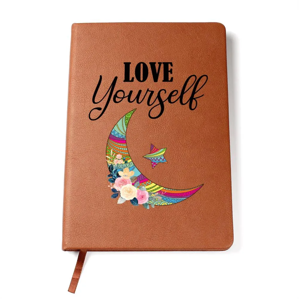 Printed Leather Journal Love Yourself