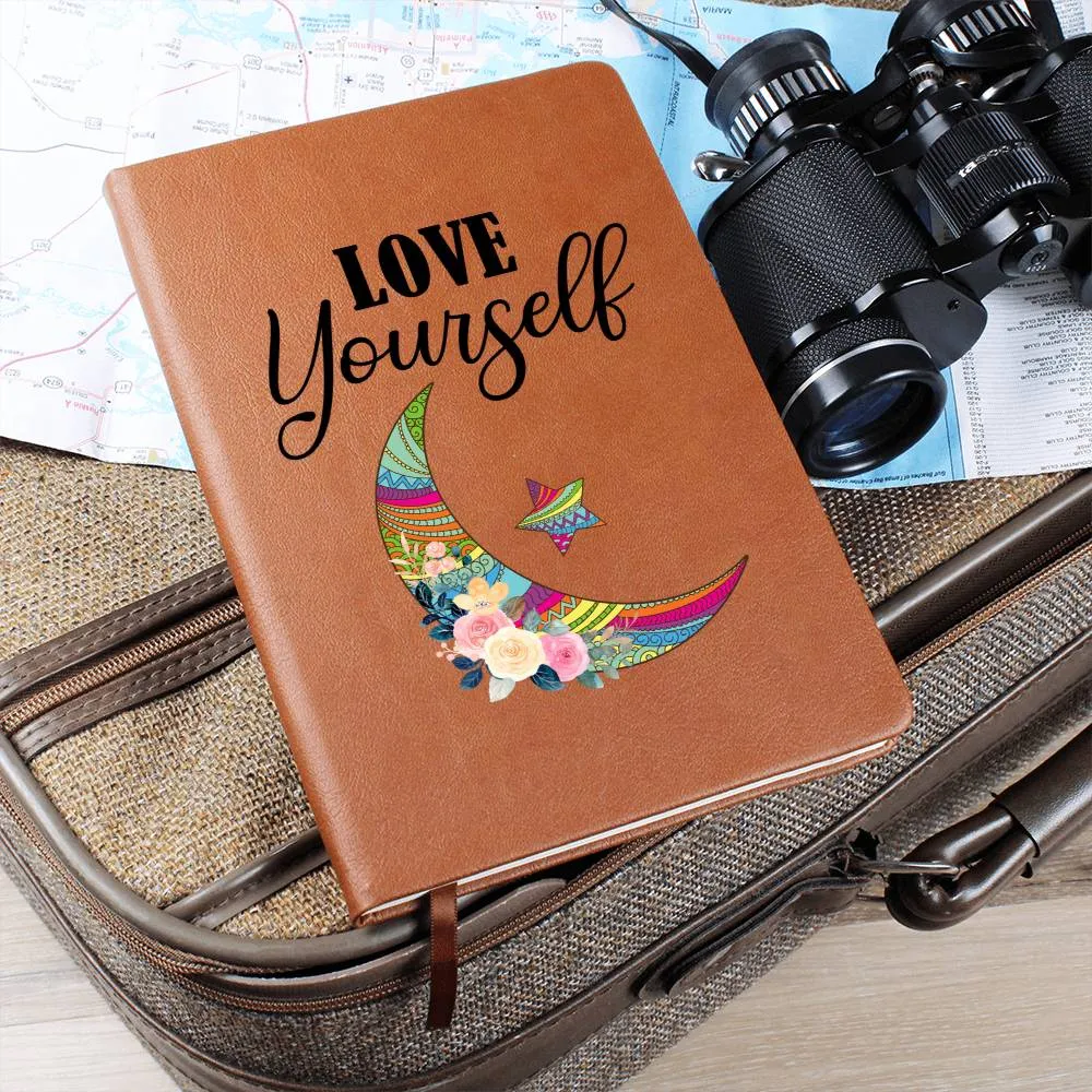 Printed Leather Journal Love Yourself