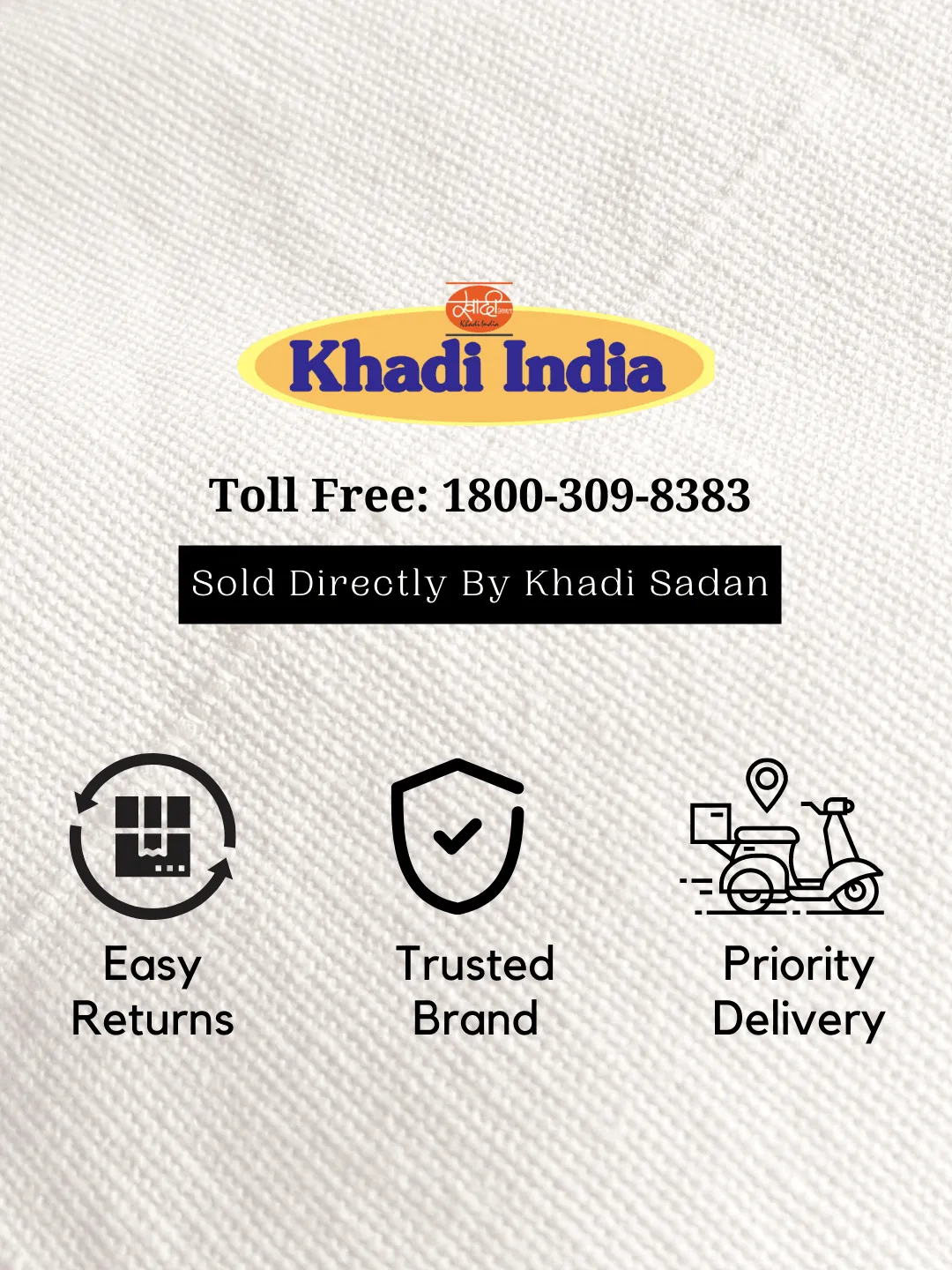 Pure Khadi Short Kurta in White Color