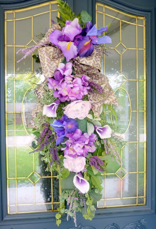 Purple Iris door swag