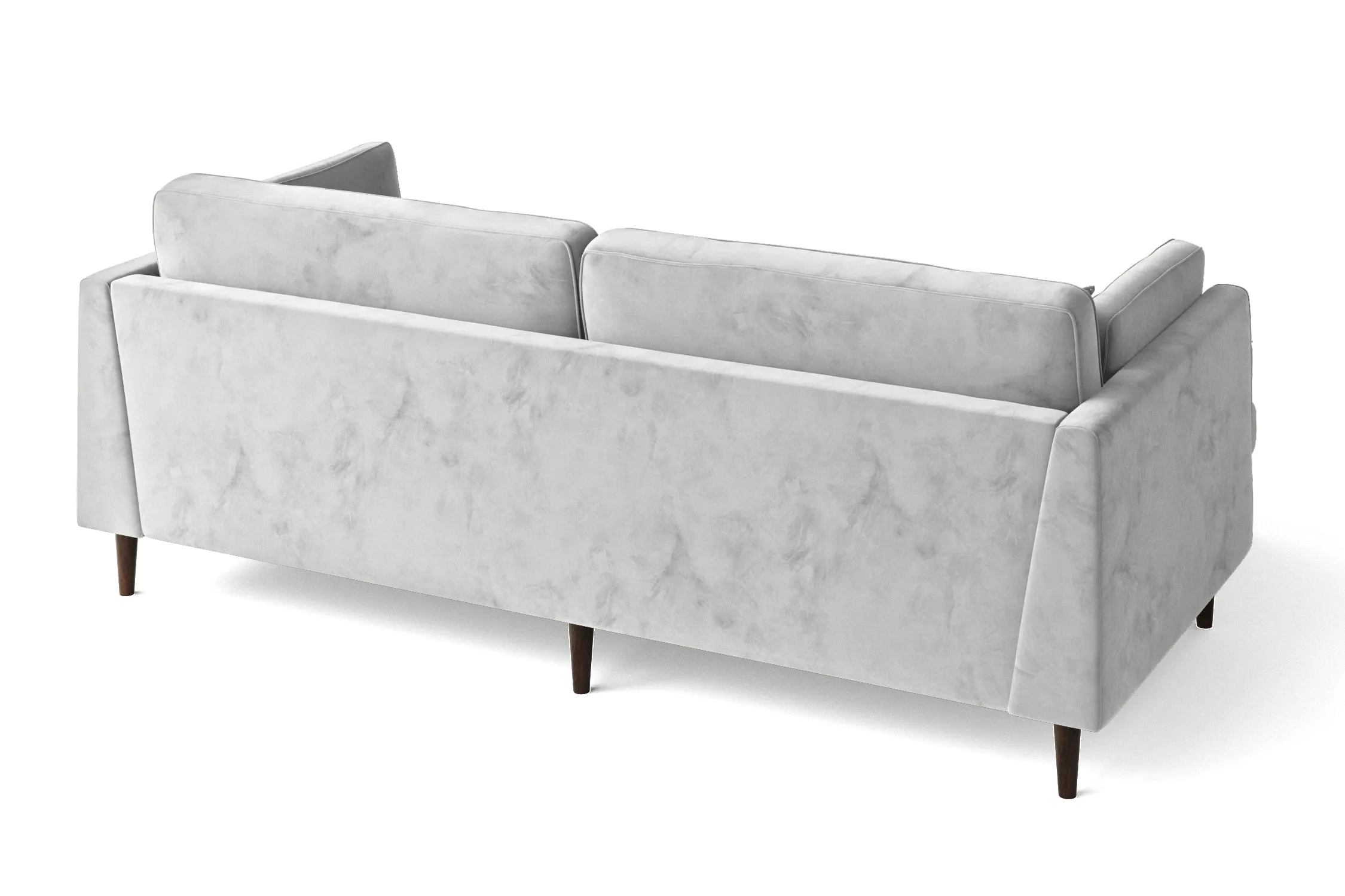 Ragusa 3 Seater Left Hand Facing Chaise Lounge Corner Sofa White Velvet