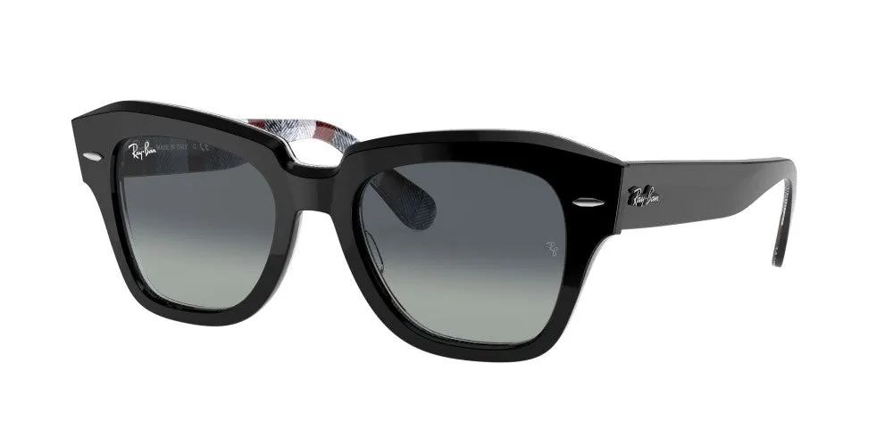 Ray-Ban State Street Non-Polarized Sunglasses - Black/Light Gray Gradient