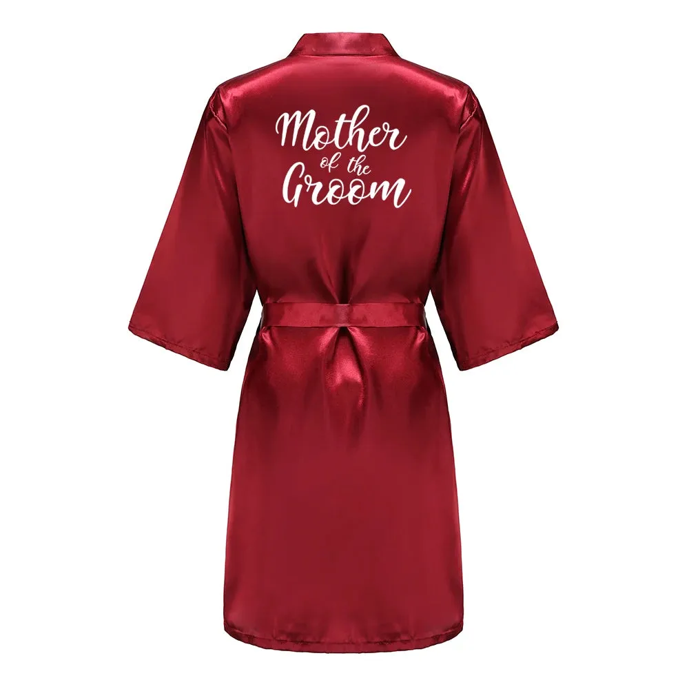 Wedding Bride Bridesmaid Bathrobes Dressing Gown Women Bathrobe Night Pajama Short Sleepwear Women Bride Kimono